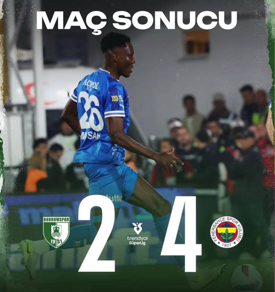 BODRUM FK KENDİ EVİNDE FENERBAHÇE’YE MAĞLUP OLDU: 2-4